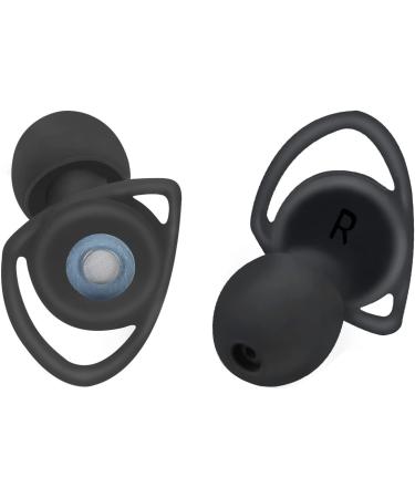 Reusable Soft Silicone Sleep Noise Reduction Earplugs - Ideal for Sleep, Work, Travel, & Loud Activities - Black - Buy Online on GoSupps.com