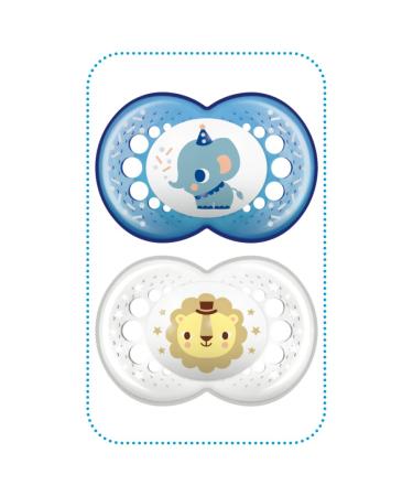 MAM Original Pacifier ANIMALS for 18+ Months - Silicone Set with 2 Pacifiers & Sterilization Box - Random Color - Shop Internationally - Buy Online on GoSupps.com