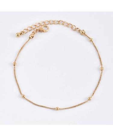 Buy Missgrace Tassel Rhinestones Star Anklet Bracelet - Gold Sequin Leaf Chain Jewelry for Women & Teen Girls | Perfect Summer Beach Accessory & Gift - Buy Online on GoSupps.com