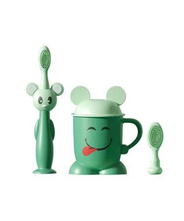 Minkissy 3 sentences toothbrush set toothbrushes for children toothbrush baby care brushs from silicone toddler toothbrush cleaning brush for infant teeth suction cup tooth cup