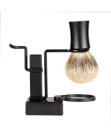 Haude Metal Shaving Stand for Men - Black Barber Shaving Brush Holder & Soap Dish | Premium Bathroom Accessory - Buy Online on GoSupps.com