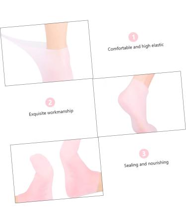 minkissy 3 Pairs Sock Feet Lotion Silicone Gel Moisturizing Heel Sleeves Spa Rejuvenate Birth Control Wallet Knee Scooter Pad Gel Booties Skin Dry Cracked Gel Pillow Miss Sebs Foot Pink - Buy Online on GoSupps.com