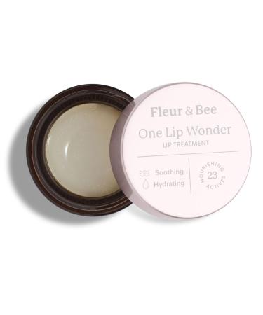 Peptide Lip Treatment with Anti-Aging Benefits | Clean 100% Vegan Cruelty Free | Restorative Repair For Dry Lips That Visibly Plumps and Hydrates | One Lip Wonder by Fleur & Bee (0.17 oz) 0.17 Ounces