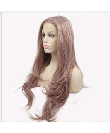 Shop BGHJUE Dark Roots Long Wavy Synthetic Wig with Bangs - Pink Roll Hair Accessories for Perfect Style - Buy Online on GoSupps.com