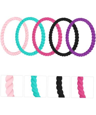 Operitacx 5pcs Silicone Bracelet Set - Men's and Women's Rubber Wristbands - Buy Online on GoSupps.com