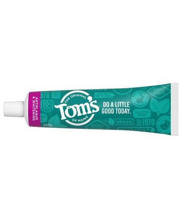 Tom's of Maine Fluoride-Free Spearmint Antiplaque & Whitening Toothpaste - 4.7 oz - Buy Online on GoSupps.com