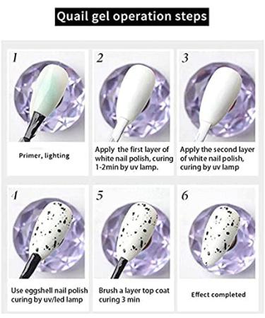 EggShell Clear Gel Nail Polish - Dan's Nails 15ml | Nail Salon & DIY Nail Art | Quail Egg Gel with Black Spot Effect - Buy Online on GoSupps.com