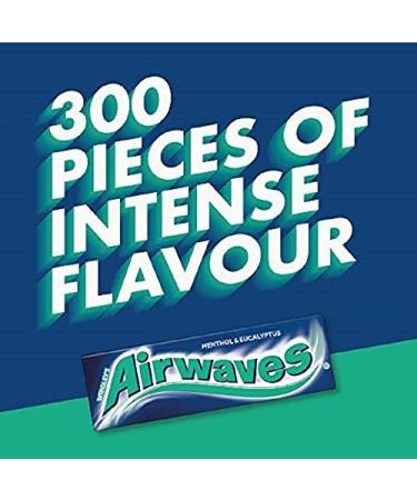 Airwaves Extreme Sugarfree Chewing Gum - Menthol Freshness 30x10 Piece Packs (420g) - Single Menthol & Eucalyptus Flavored Gum - Buy Online on GoSupps.com