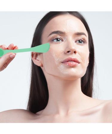 Zokjsw 2 in 1 Silicone Face Mask Brush & Scrubber | Ideal for Blackhead & Makeup Removal | Facial Cleansing Tool for Mud & Clay Masks - Buy Online on GoSupps.com
