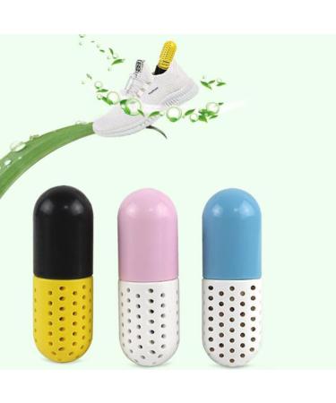 SOLUSTRE 1pc Shoe Deodorizer Balls Odor Eliminator Shoes Deodorant Capsules Agent Desiccant Yellow - Buy Online on GoSupps.com