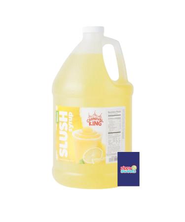 ZippySweets - Lemon Flavour Slushie Syrup 1 Gallon 5:1 Concentrate For Slushie Machine with Bonus Mixing Guide - Premium Quality Beverage Solution For Any Slushy Machine