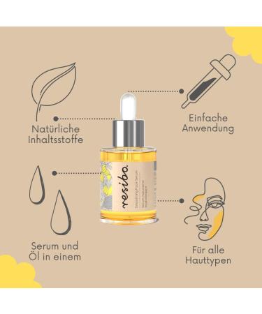 resibo Natural facial oil serum skin care facial serum serum face vitamin C natural cosmetics antiaging facial serum vitamin C serum face facial care - Buy Online on GoSupps.com