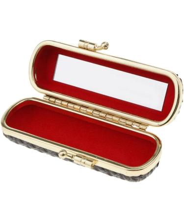 Stylish Lipstick Box with Mirror & Snap Fastener - Multiple Colors Available - Buy Online on GoSupps.com