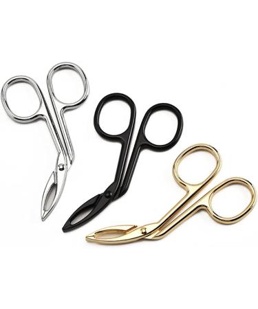 Premium Scissor-Shaped Eyebrow Tweezers & Hair Remover - Curved Flat Tip Silver Clip - Buy Online on GoSupps.com