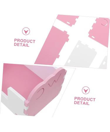 VANZACK 1pc Hamster Toilet Hamster Pee Training Chinchilla Toilet Small Animal Bath Cage Pet Toilet PVC 15x10cm Pink - Buy Online on GoSupps.com