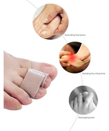 Hammer Toe Straighteners - 6 Toe Bandages Protectors for Overlapping, Bent, Crooked, and Broken Toes - Buy Online on GoSupps.com