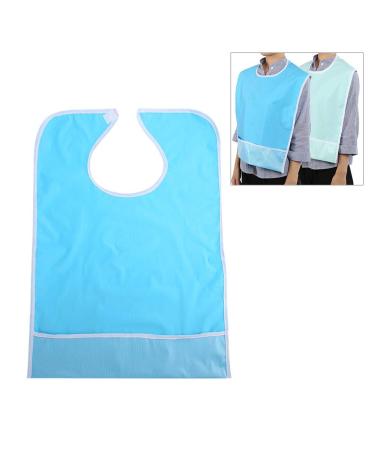 Libs for adults soft and comfortable bibs for adult bibs made of foam adult bibs older disability adults waterproof washable (23 * 13 * 1cm bleu clair) light blue