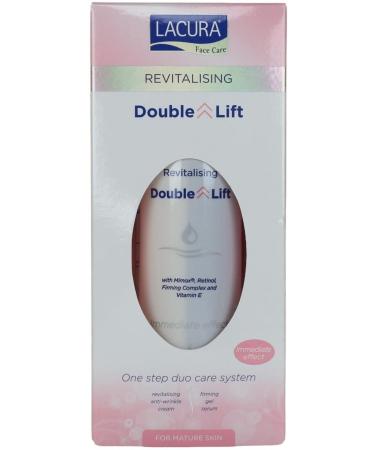  Lacura LACURA Facial Care REVITALISING Double Lift One Step Duo Care System revitalising Anti-Wrinkle Cream & Firming Gel Serum for mature skin - Buy Online on GoSupps.com