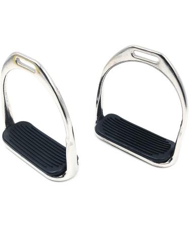 Namvo Safety Horse Stirrups Iron 1 Pair Wide Track Horse Riding Stirrup with Non-slip Rubber Pad Equestrian Supplies for Horse Riding - Buy Online on GoSupps.com