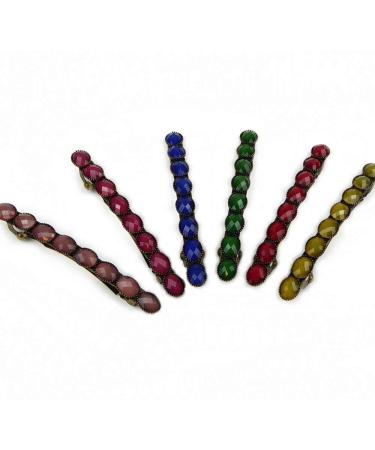 Antique Style Faceted Pearl Hair Clip - 7 cm Blue | Unique International Shipping - Buy Online on GoSupps.com
