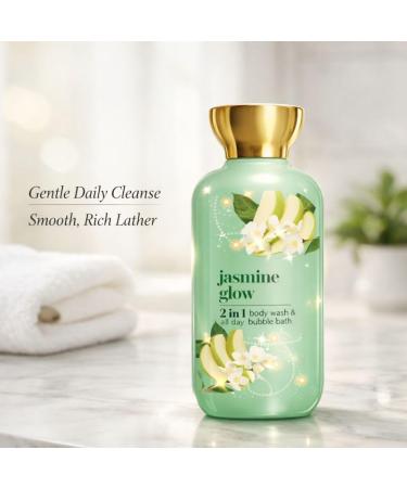 Jasmine Scented 2-in-1 Body Wash and Bubble Bath Gentle Liquid for Daily Body Care Smooth Lather Bath Use 16 fl oz - Buy Online on GoSupps.com