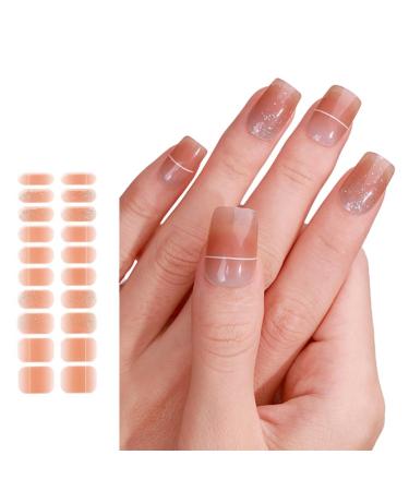 AJTUTUS Semi Cured Gels s Stickers Light Required s Polish Strips Gels Strips s Decortions for Party Wedding