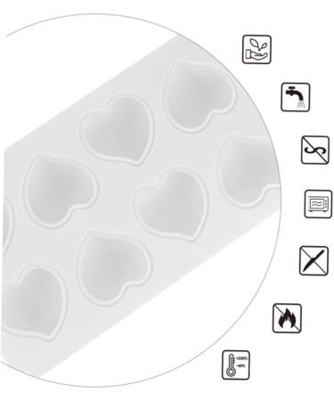 DECHOUS 3D Silicone Heart Mold Candy Making Molds Cake Mold Trays Silicone Cake Mold Silicone Soap Molds Heart Fondant Mold Candle Molds Cake Baking Moulds Chocolate Fudge White 29.5*3.5*17cm White - Buy Online on GoSupps.com