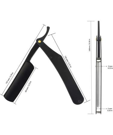 Desikixudy Men's Razor Knife - Stainless Steel Hairdresser Razor Safe Folding Knife for Face Cutting - Includes Bag - Buy Online on GoSupps.com
