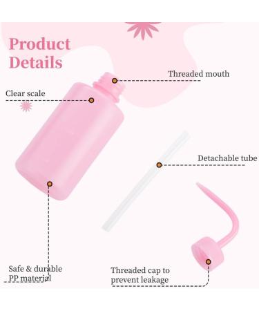 Set of 6 eyelash wash bottles with curved nozzle and leak-proof cap ideal for rinsing eyelashes and laboratory use 250 ml - Buy Online on GoSupps.com