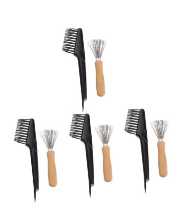 TOVINANNA 4 Sets Brush Cleaning Tool Hair Dust Lint Removal Comb Cleaning Brush Hair Brush Hair Remover Mini Rake Hair Brush Cleaner Metal Wire Rake Remove Comb Cleanser Pet Iron Mini Brush