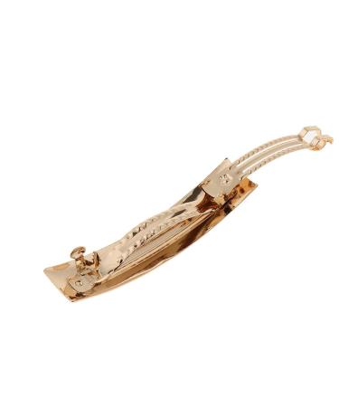 Buy Gold Alloy French Hair Clip for Women | Automatic Thick Hair Clip | Stylish Accessories for All Hair Types - Buy Online on GoSupps.com