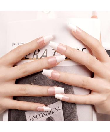 Zaubern gel4Home- UV wraps UV nail foils gel nail wraps semi cured gel nails (Classic French)