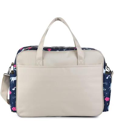 Kamay's Multifunctional Waterproof Mummy Shoulder Diaper Bag Chic Nappy Changing Bag Tote/Messenger Style Large Lightweight High-density Glossy Nylon Fabric with Changing Mat (Dark Blue Unicorn Navy) - Buy Online on GoSupps.com
