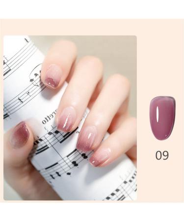 Beauty DIY Long Lasting Translucent Soak Off Gel Ice Penetration Nail Gel Nude Nail Gel Polish Base Top Coat(09)