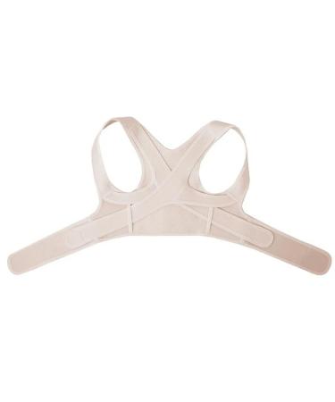 Posture Corrector Corset Clavicle Spine Posture Correction Back Support Belt Comfortable Soft Strip Corrector Beige XL