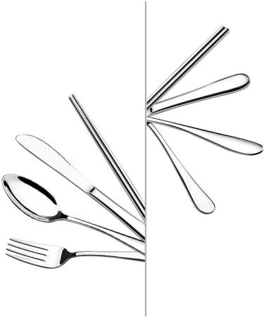 Travel Camping Utensils Set with Case - 4-Piece Flatware Set in Light Blue - Buy Online on GoSupps.com