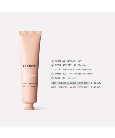 Versed The Shortcut Overnight Facial - Gentle Exfoliating Treatment with Lactic and Glycolic Acid - Vegan, 0.5 fl oz - Buy Online on GoSupps.com