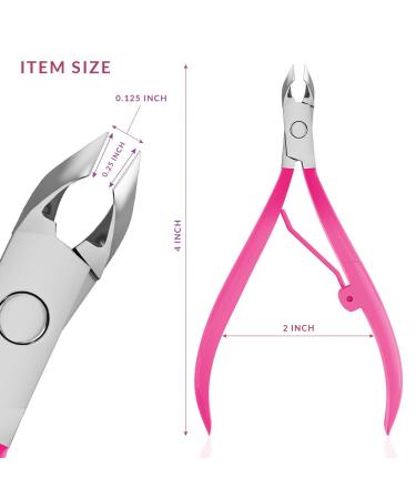 Andlane Cuticle Trimmer and Pusher - Professional Stainless Steel Nippers - Manicure/Pedicure Tool (Pink) - Buy Online on GoSupps.com