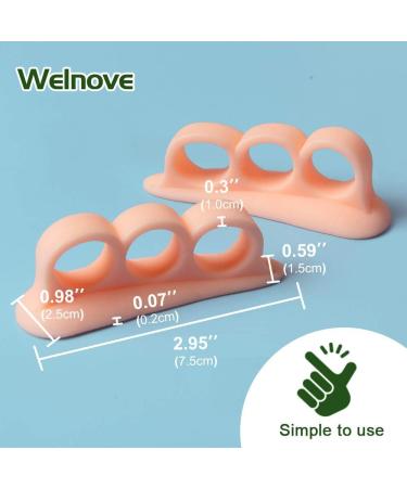 Welnove Hammer Toe Crests Pads - 10 PCS Gel Toe Straightener for Pain Relief - 3 Loop Beige Cushion Support - Buy Online on GoSupps.com