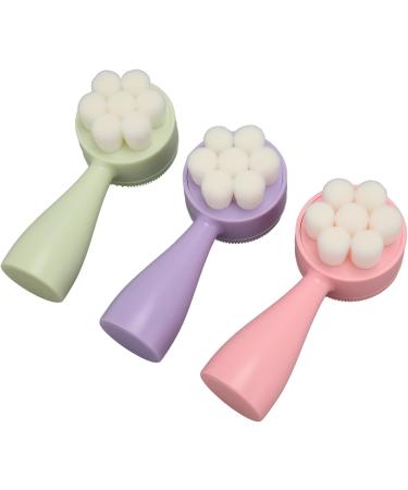 Double Sided Deep Cleansing Exfoliating Facial Cleansing Brush with Soft Bristles Ergonomic Handle Removes Blackhead Makeup Oils - Buy Online on GoSupps.com