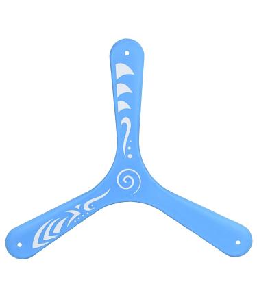 11" Kids Plastic Boomerang Blue Green Red with Instructions Print Comes Back to You Summer Toy, 3 Arms Blue 1 Boomerang with Bonus