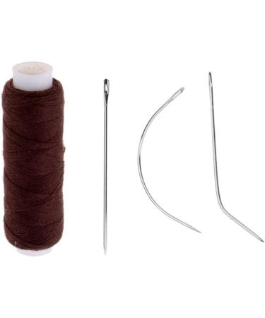 Premium Hair Extension Weft Thread & Needles for Wigs | Brown - Shop Internationally - Buy Online on GoSupps.com