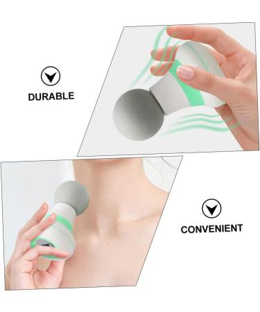 SESESFOUFU Portable Percussion Muscle Massage Device - 1STK Fascies Masion Power Tools for Ultimate Body Relaxation | USB Pebble Gel 11.5x7.5cm Green - Buy Online on GoSupps.com