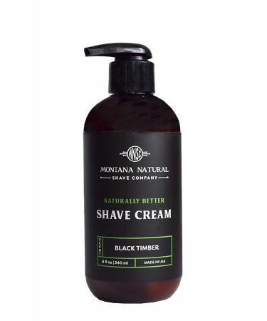 MNSC Black Timber Shave Cream - Smooth & Hypoallergenic All-Natural Pump - Handcrafted in USA | Best for Sensitive Skin - Buy Online on GoSupps.com