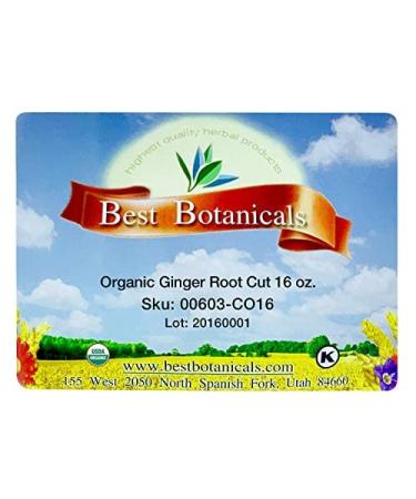 Best Botanicals Ginger Root Cut 16 oz. (Organic) 16 Ounce (Pack of 1) - Buy Online on GoSupps.com