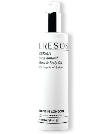 Eresos Sweet Almond Hand & Body CBD Oil (4000mg) - 200ml | Detoxifying Moisturing & Hydrating | Almond Oil Juniper & Grapefruit - Buy Online on GoSupps.com