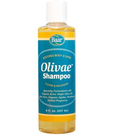 Baar Olivae Shampoo Organic Olive Oil Formula Nourishes Hair while Cleaning. Aloe Vera Jojoba Oil and Proteins Repair Damaged Hair Help Thicken and Adds Body to All Hair Types. 8 ounces.