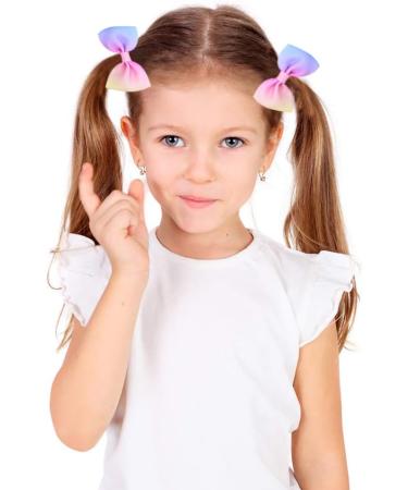 40pcs Unicorn Baby Girls Hair Bows Clips - Mini Barrettes for Infants, Toddlers, Kids - Buy Online on GoSupps.com