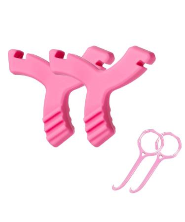 2 Pcs Aligner Removal Tool 2 Pieces Y-Shaped aligner chewies for aligner trays seater or invisible braces aligner metal braces aligner chewies aligners for orthodontic (Pink)