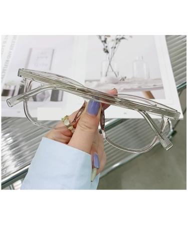 PARWANA Anti Blue Light Large Eyewear - Stylish Metal Reading Glasses for Men & Women | Anti Glare Computer Readers +100 Clear-Gray - Buy Online on GoSupps.com